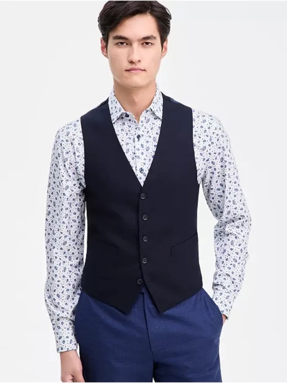 Kenneth Cole Reaction Men's Navy Dress Vest